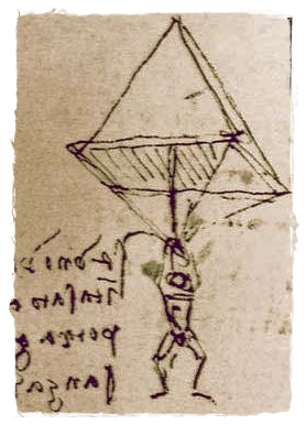 Схема парашюта Да Винчи